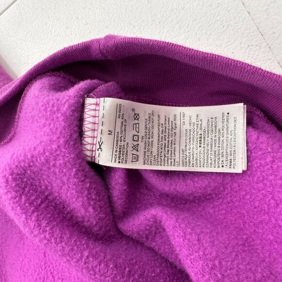Gap Womens Purple Pullover Hoodie Logo Medium Fleece-Lined Kangaroo Pocket Logo - Picture 6 of 9
